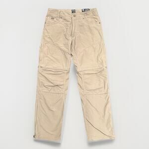 KUHL Liberator CONVERTIBLE Pants Men's 32x32 FULL FIT Shorts Khaki Hiking UPF